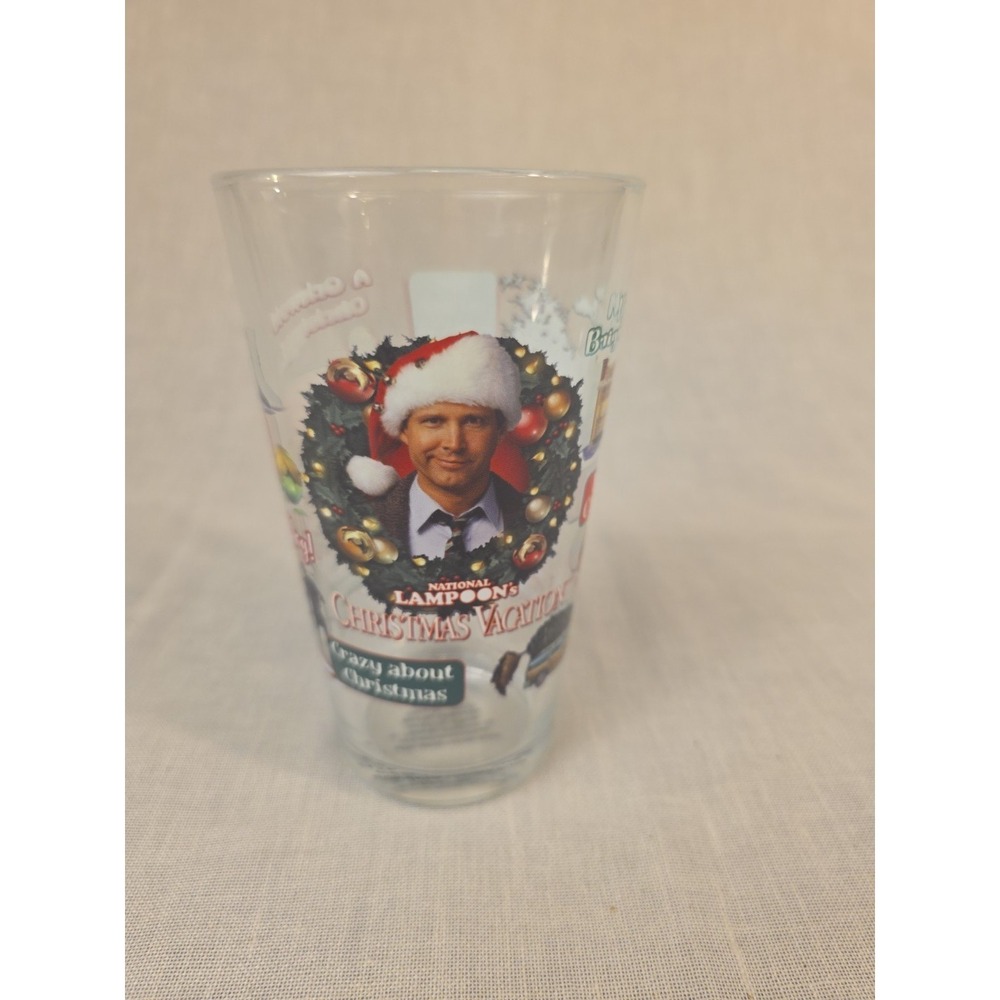 National Lampoon's Christmas Vacation Pint Glass Clark Griswald Bar Pub Beer